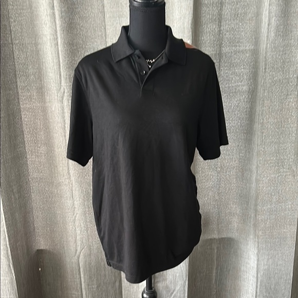 Tasso Elba Black Polo Shirt Classic Design - Picture 1 of 4